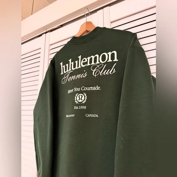 Lululemon Tennis Club crewneck- Forest green - Picture 1 of 8